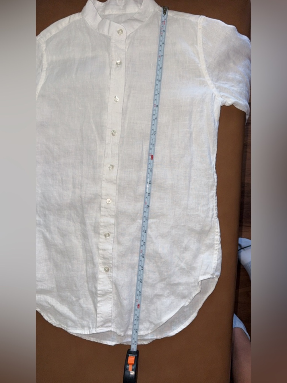 Like New Camixa Lina White Linen Button Down Shirt Size: XS - Picture 12 of 14